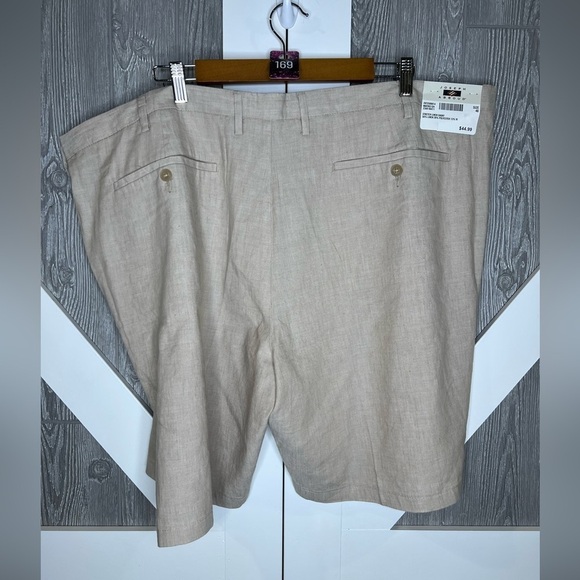 169. NWT Joseph Abboud Stretch Modern Fit Linen Shorts waist 46 - Picture 5 of 7